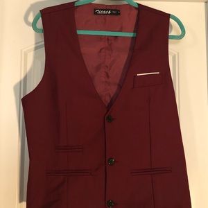 Men’s Burgundy Vest